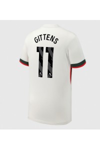 Chelsea Jamie Gittens #11 Jalkapallovaatteet Vieraspaita 2025-26 Lyhythihainen